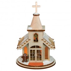 NEW - Ginger Cottages Wooden Ornament - Nativity Chapel